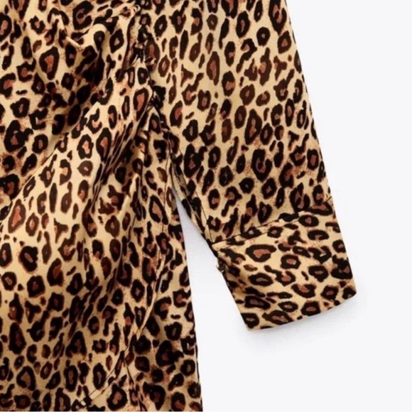 NWOT Zara satin leopard print dress - Picture 2 of 7